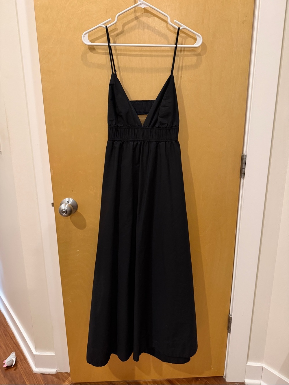 Aritzia Babaton Encourage black poplin dress maxi - Picture 3 of 8